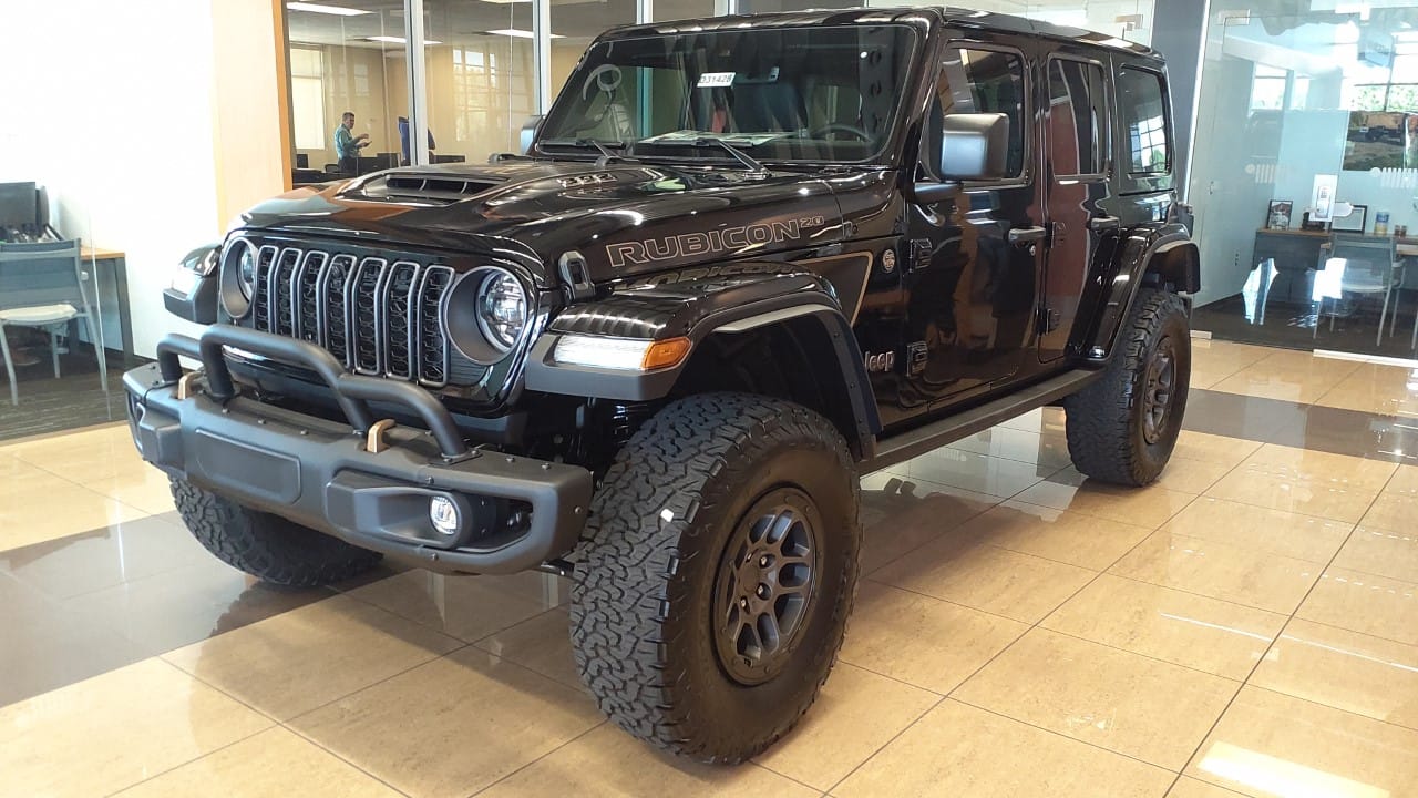 An image of a Black 2023 Jeep Wrangler Unlimited Rubicon 392 20th Anniversary