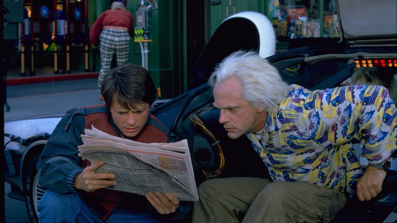 Michael J. Fox and Christopher Lloyd in Back to the Future: Part 2