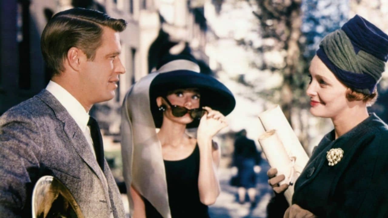 Audrey Hepburn, George Peppard, and Patricia Neal in Breakfast at Tiffany's (1961)