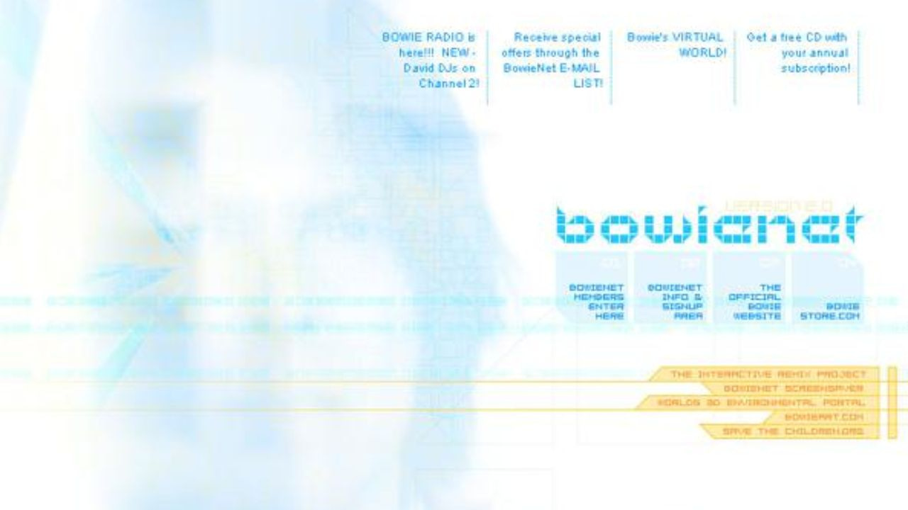 BowieNet was an Internet service provider launched by singer-songwriter David Bowie in 1998 and active until 2012.