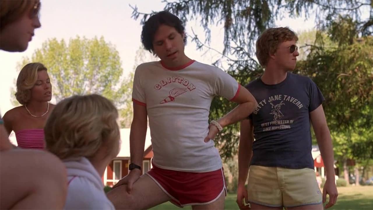 Elizabeth Banks, Michael Ian Black, and A.D. Miles in Wet Hot American Summer (2001)