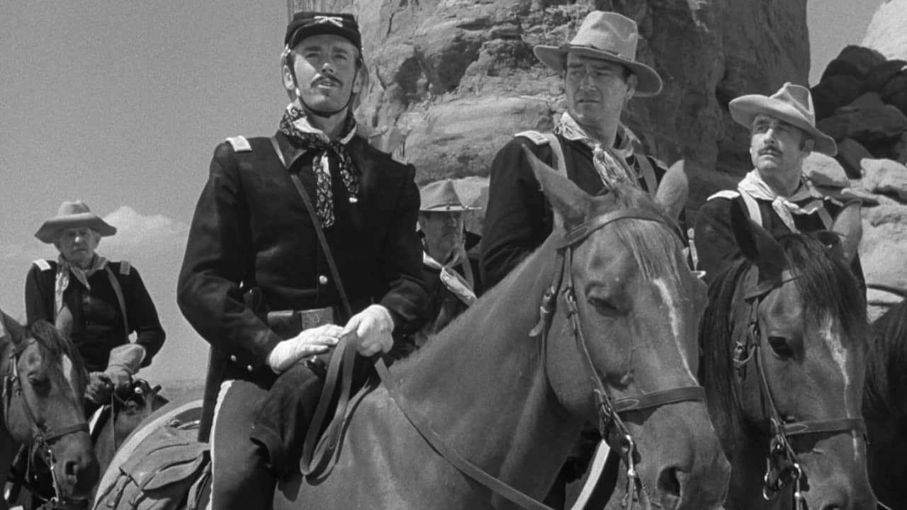 Henry Fonda, John Wayne, and George O'Brien in Fort Apache (1948)