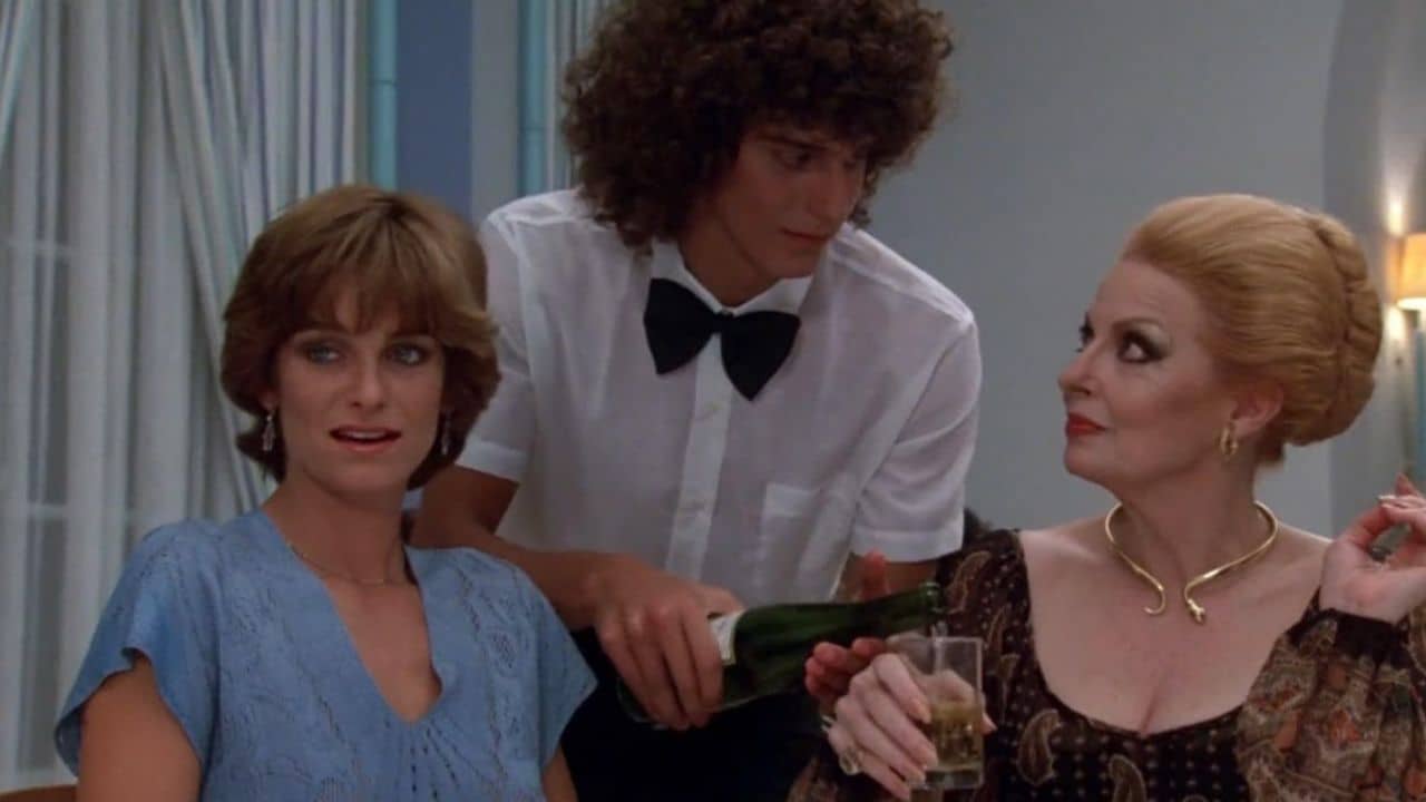 Carole Cook, Vladimiros Kyriakidis, and Valérie Quennessen in Summer Lovers (1982).
