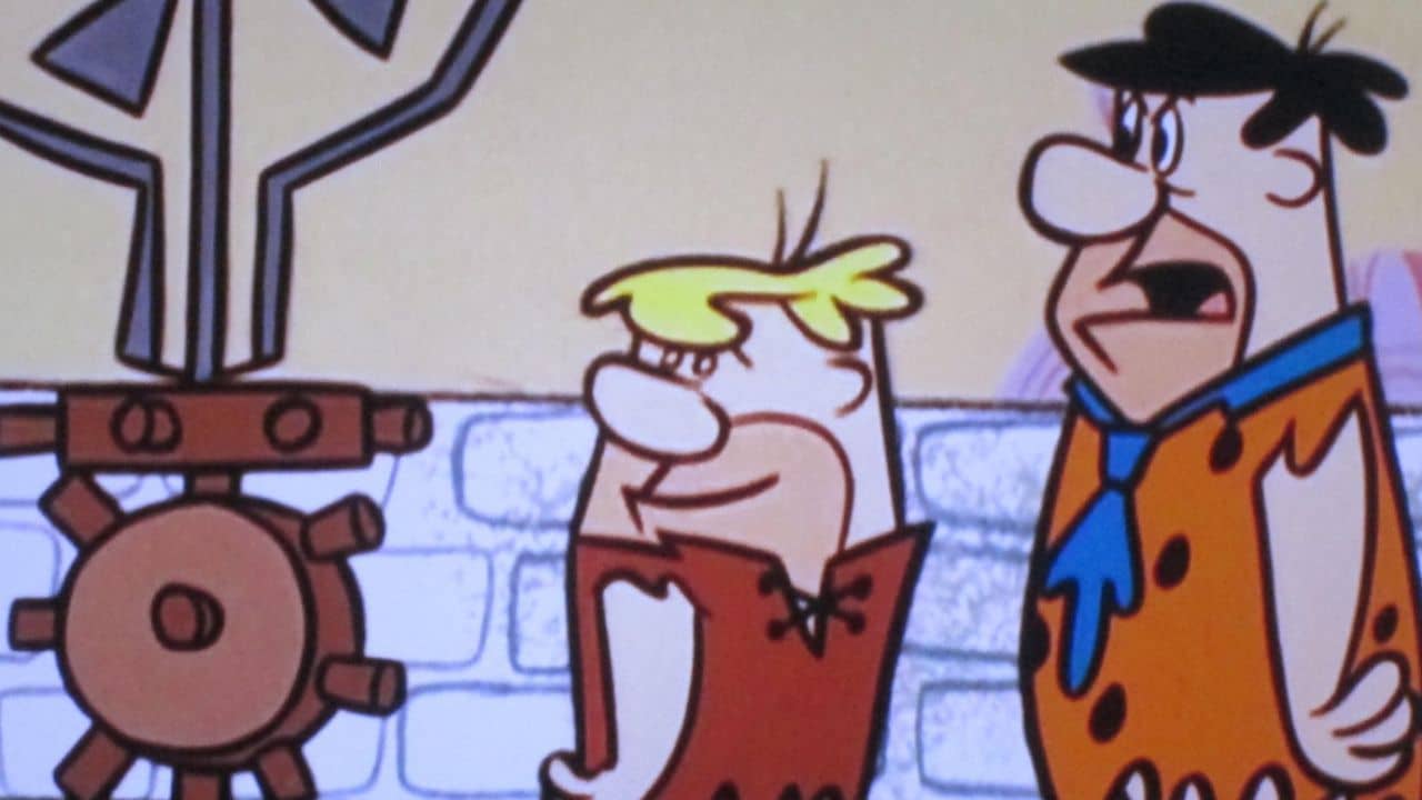 Mel Blanc and Alan Reed in The Flintstones (1960).