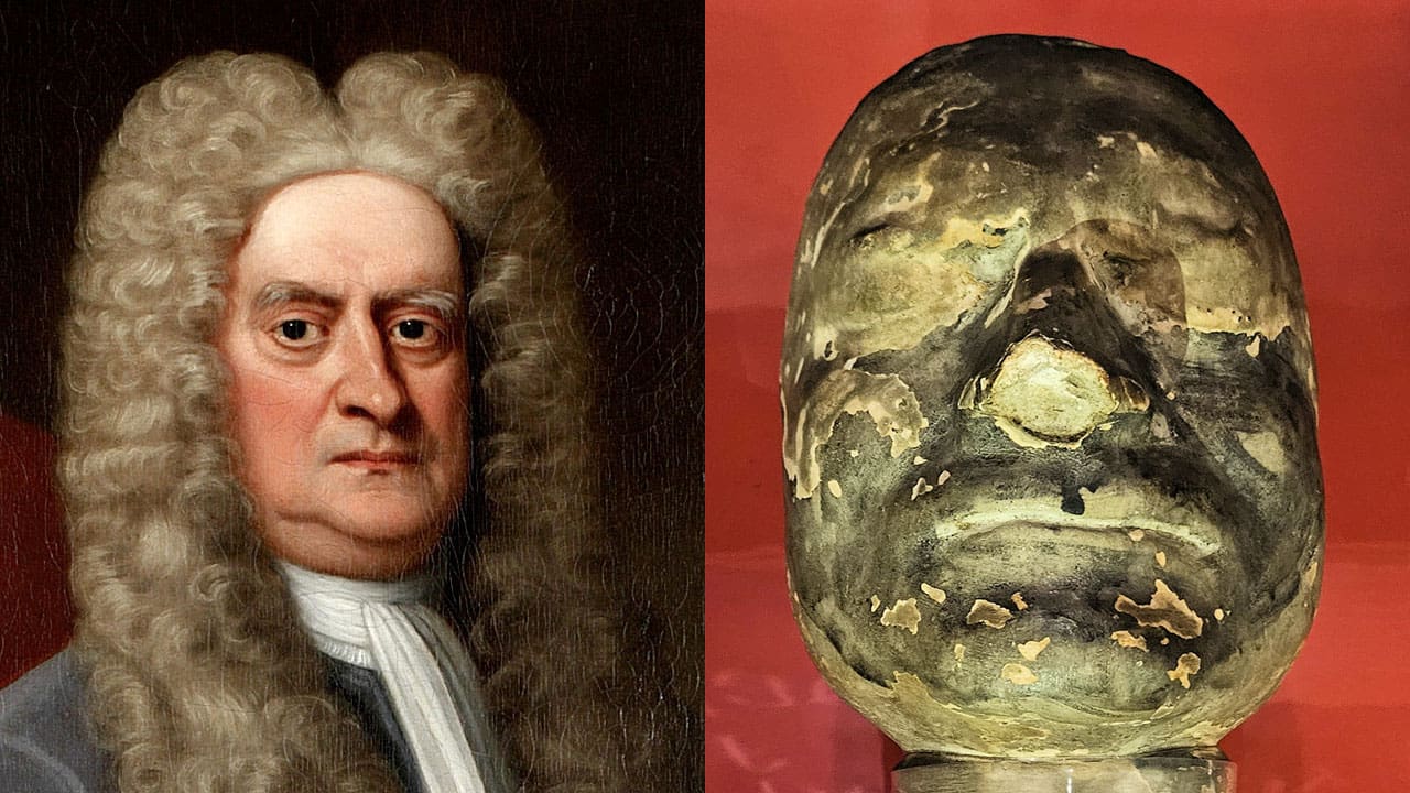 Isaac Newton death mask