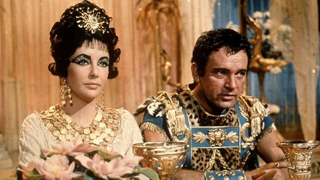 Elizabeth Taylor and Richard Burton in Cleopatra (1963)