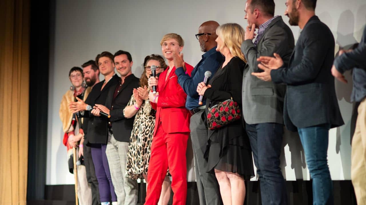 The cast of All Kinds of Love (2022) at a screening.