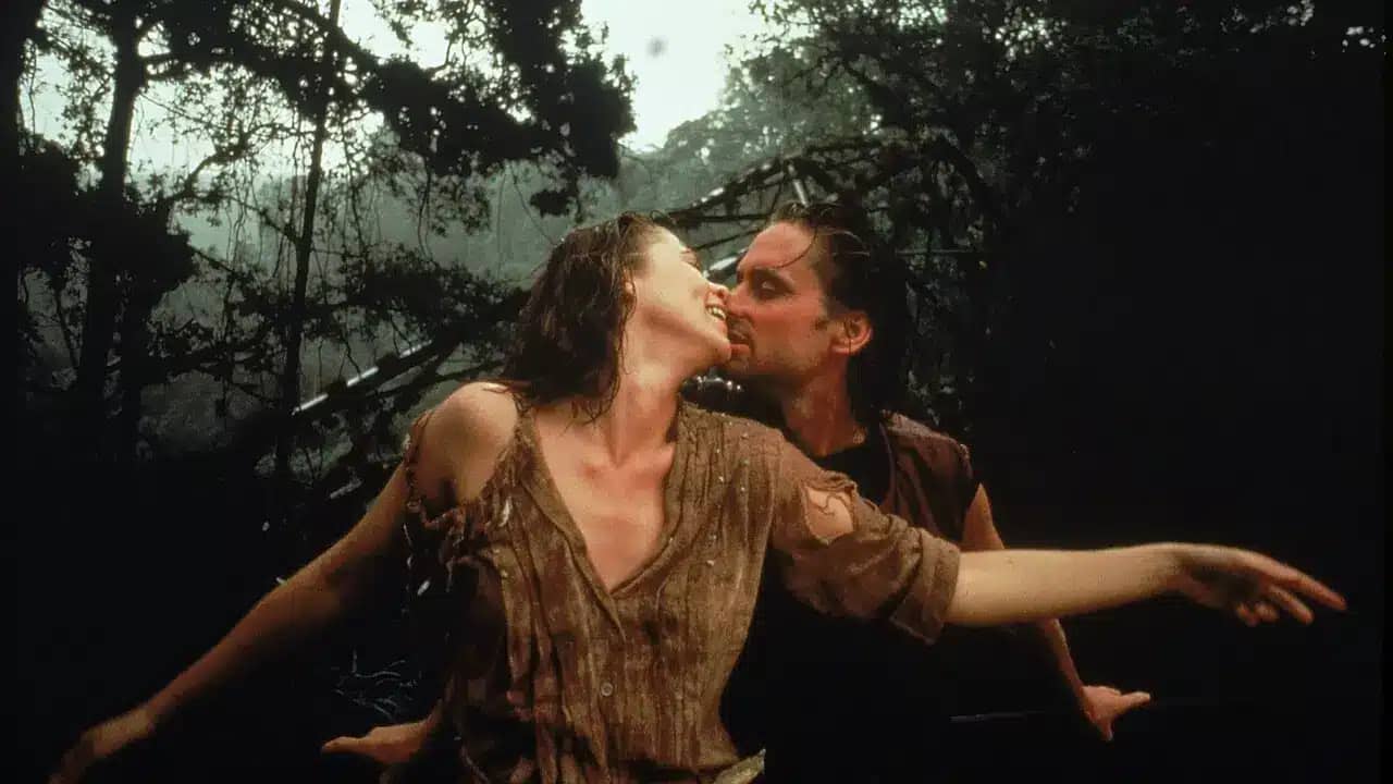 A scene from Romancing the Stone.