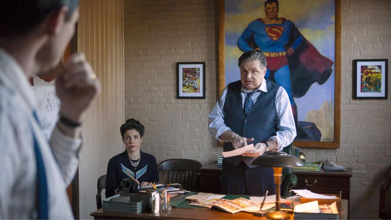 Oliver Platt and Maggie Castle in Professor Marston & the Wonder Women (2017).