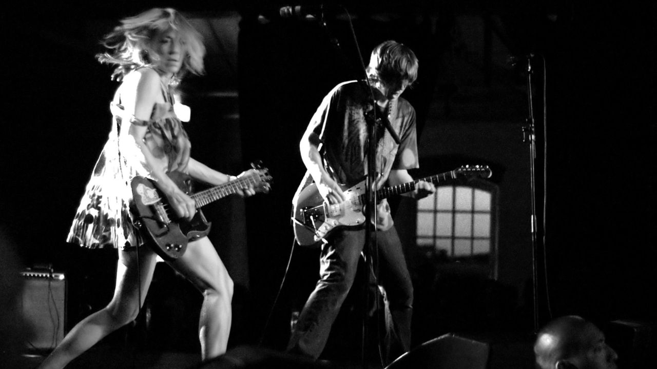 Kim Gordon and Thurston Moore of Sonic Youth live at Accelerator, Münchenbryggeriet, Stockholm, Sweden, 2005-07-07.