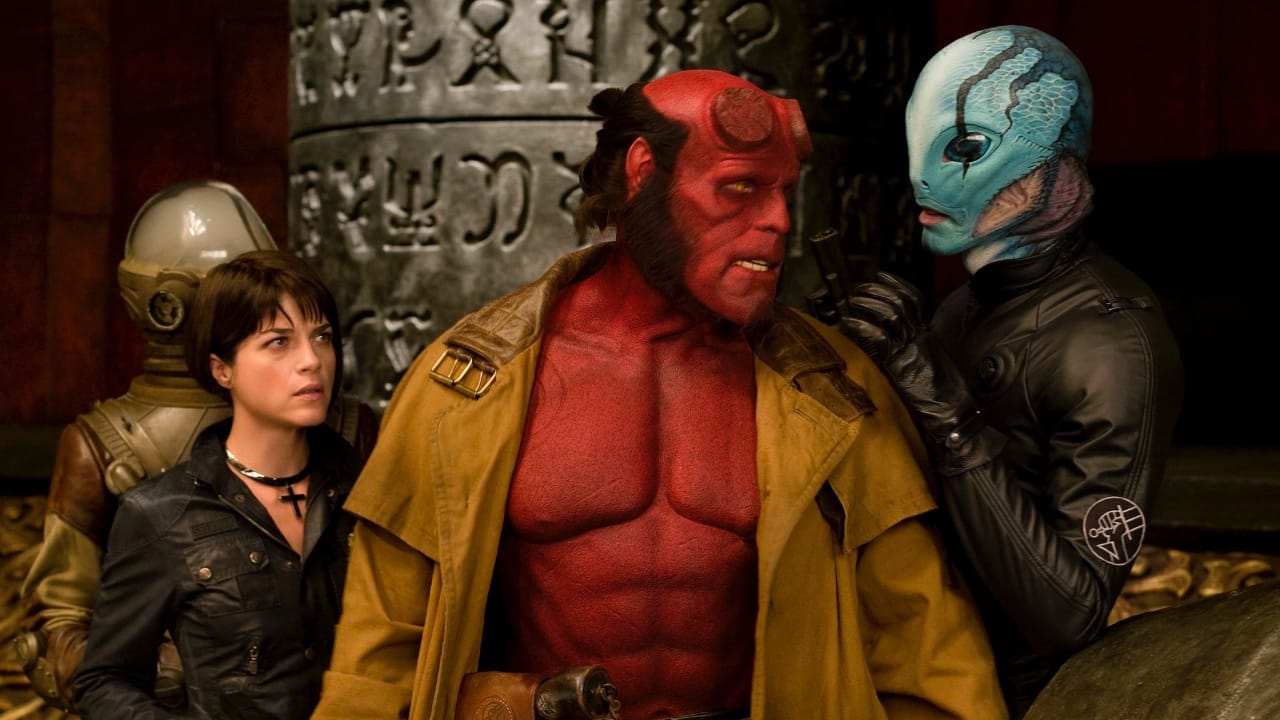 Ron Perlman, Selma Blair and Doug Jones in Hellboy II (2008)