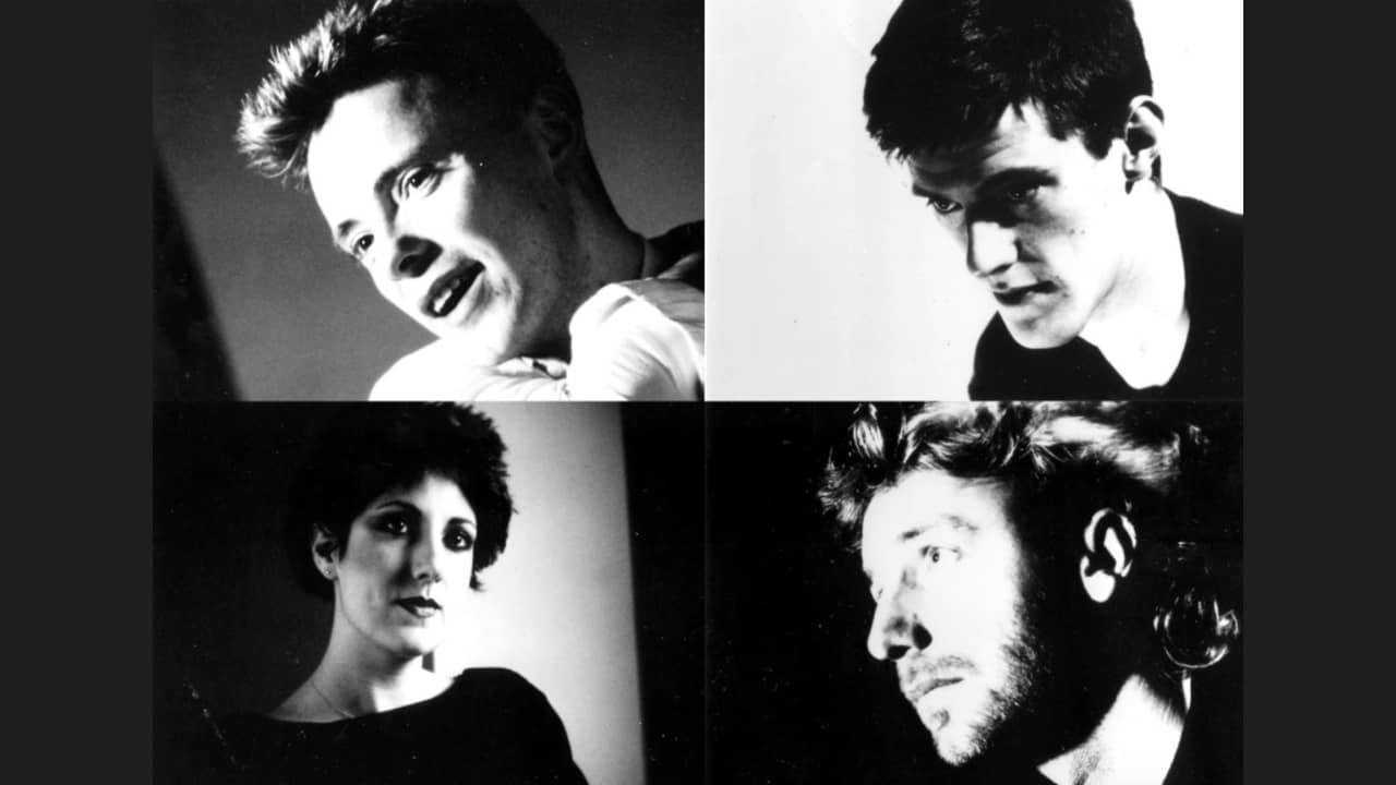 Members of New Order in 1985 Clockwise from top left: Bernard Sumner, Steven Morris, Gillian Gilbert, Peter Hook.