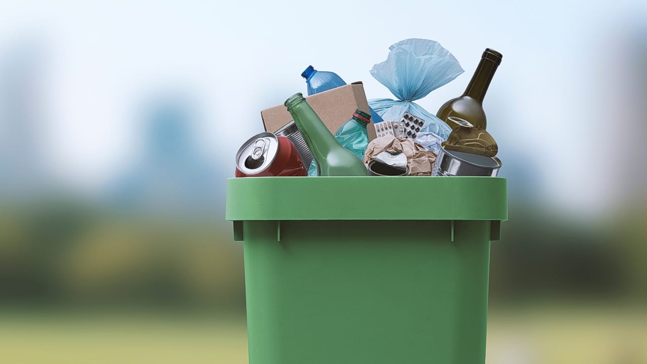 Recycle, recycling, trash, bin