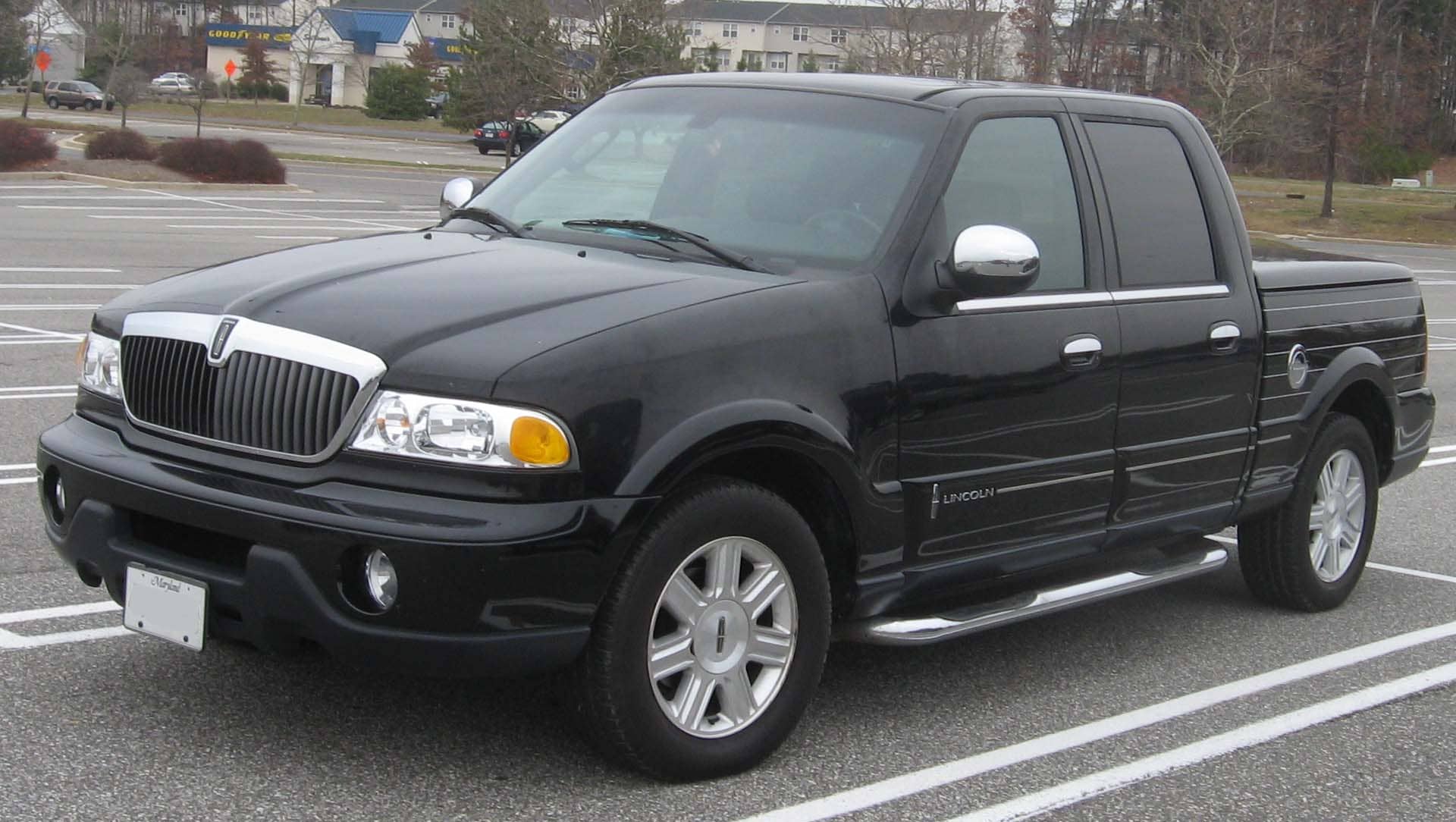 A photograph of a 2002 Lincoln Blackwood truck taken in Waldorf, Maryland