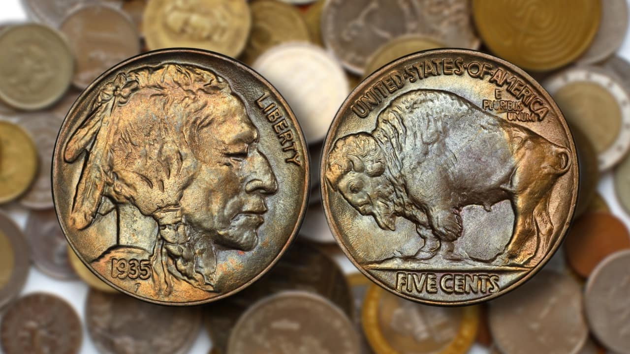 1935 Buffalo Nickel Doubled Die Reverse