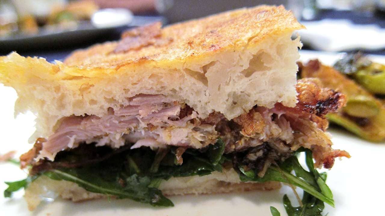 Porchetta di Ariccia sandwich.