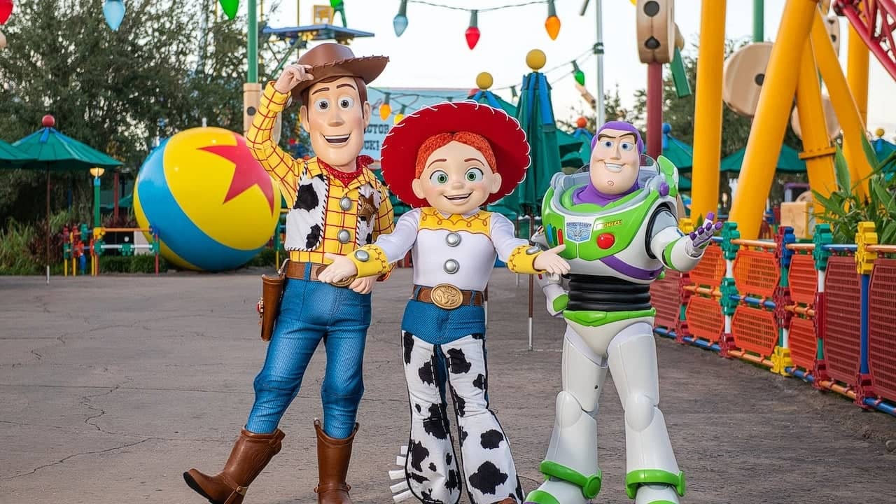 Toy story performers at Walt Disney World. Woody, Jessie, and Buzz Lightyear