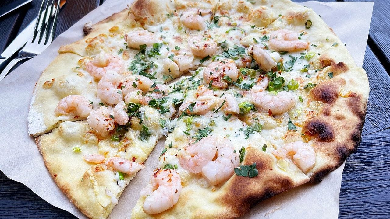 Shrimp pizza