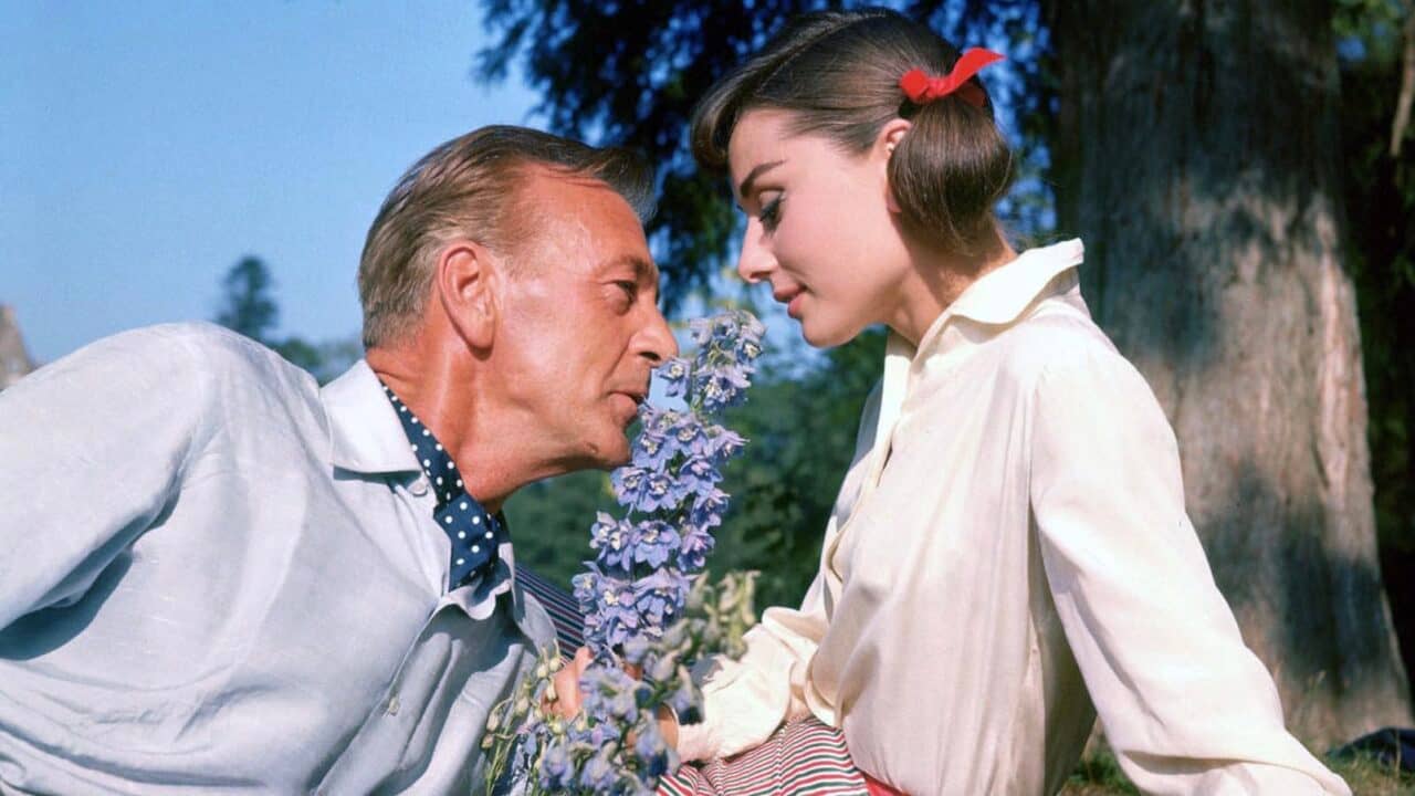 Gary Cooper and Audrey Hepburn in Love in the Afternoon (1957)