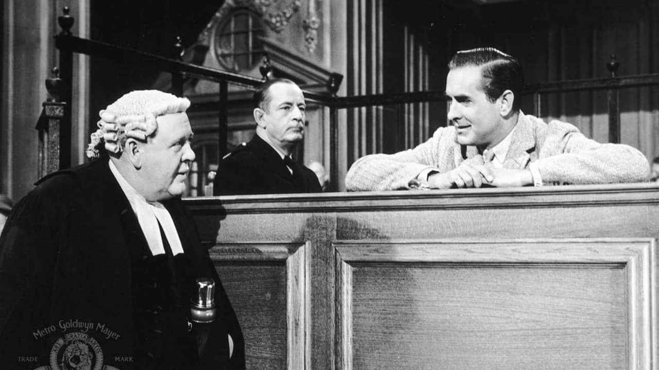 Tyrone Power and Charles Laughton in Witness for the Prosecution (1957)